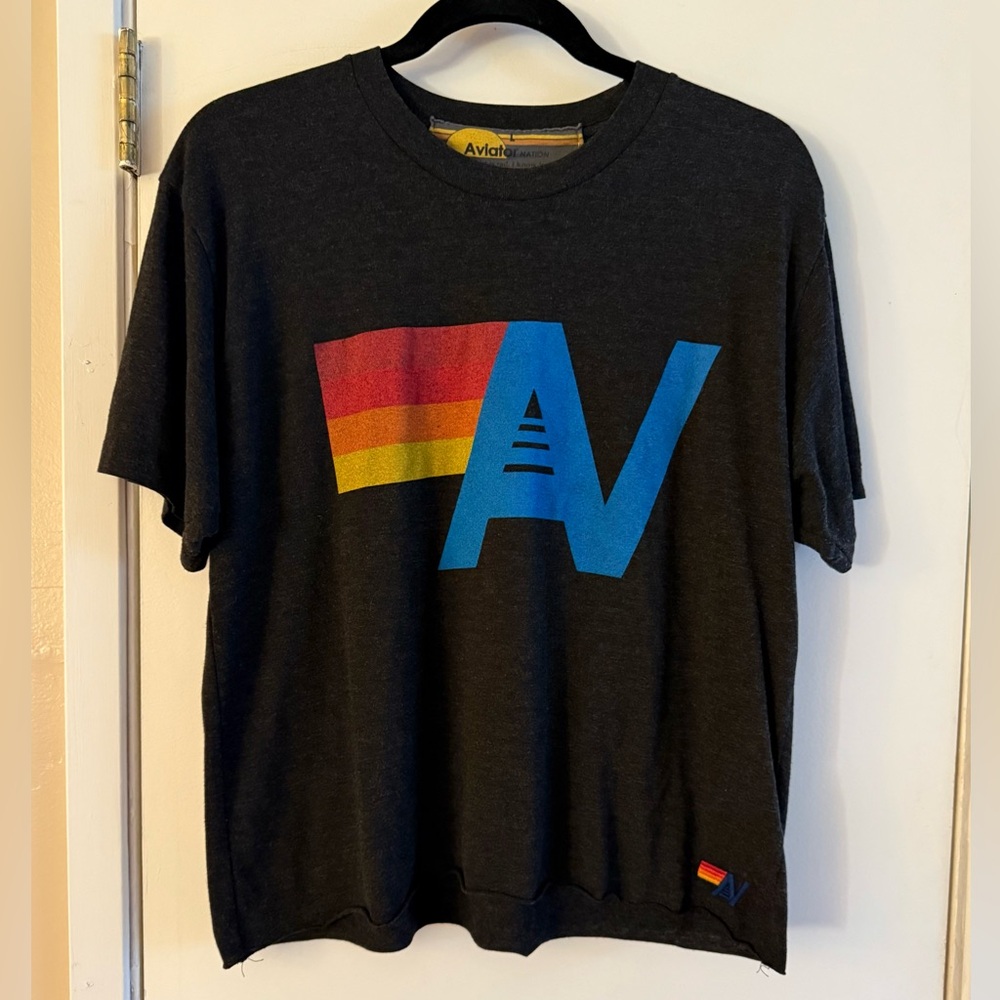 Aviator Nation Logo Cropped Tee